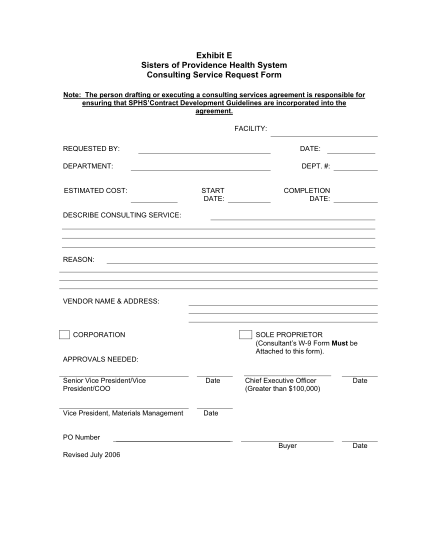 28261268-exhibit-e-consulting-services-request-form-2-02-06pdf-sisters-of