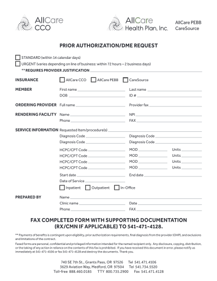 caresource prior authorization form