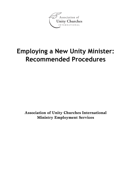 282985085-employing-a-new-unity-minister-recommended-procedures-av-unityonline