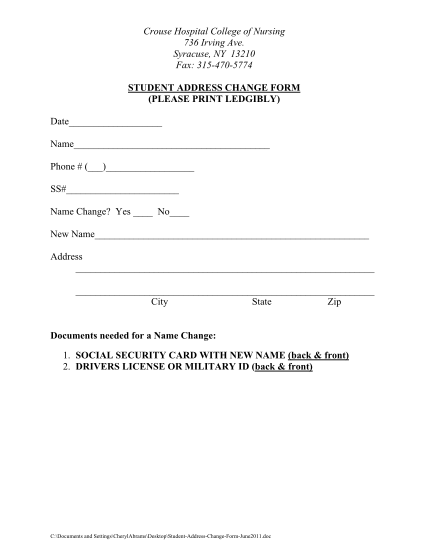 28309356-student-change-of-addressname-form-crouse-hospital-crouse