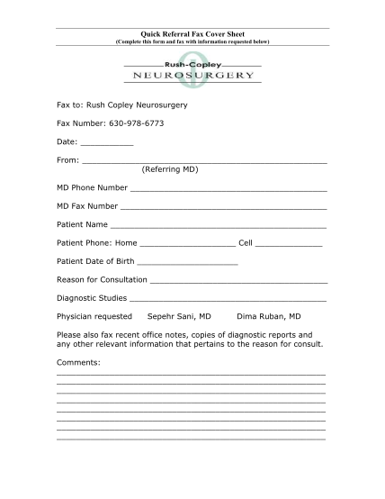 28335327-quick-referral-fax-cover-sheet-fax-to-rush-copley-neurosurgery
