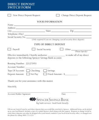 28382928-fillable-spencer-savings-direct-deposit-required-form