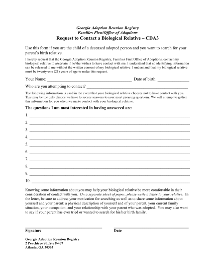 283954448-georgia-adoption-reunion-registry-families-firstoffice-of-adoptions-request-to-contact-a-biological-relative-cda3-use-this-form-if-you-are-the-child-of-a-deceased-adopted-person-and-you-want-to-search-for-your-parents-birth-relative