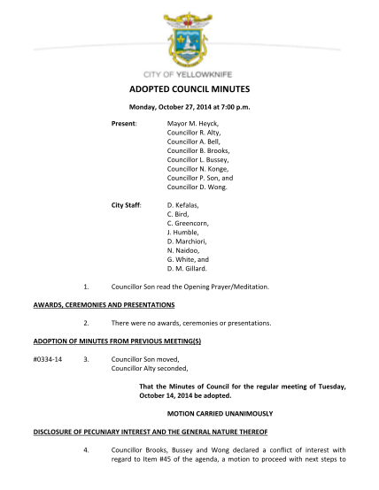 284461803-adopted-council-minutes-calendaryellowknifeca-calendar-yellowknife