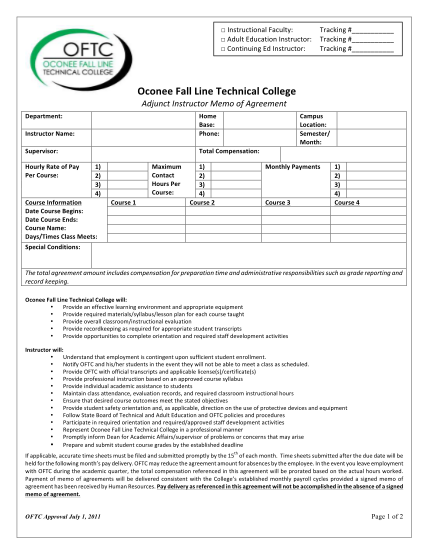 284497254-oftc-adjunct-instructor-memo-of-agreement2doc-oftc