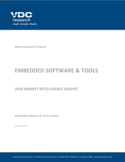 284606119-embedded-software-tools-2010-market-intelligence-service-proposal-a-detailed-proposal-on-2010-embedded-software-tools-market-intelligence-service