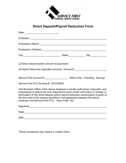 28472209-direct-depositpayroll-deduction-form-date-employer-employees-name-employees-address-city-state-zip-direct-deposit-entire-amount-of-paycheck-payroll-deduction-specified-amount-amount-service-first-account-select-one