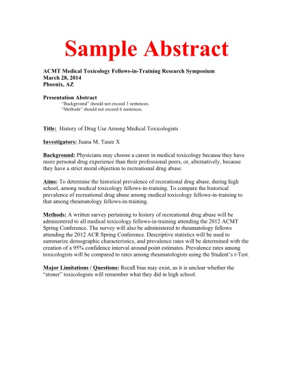 example abstract for assignment