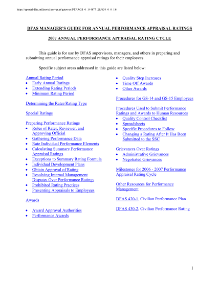 285346680-dfas-managers-guide-for-annual-performance-appraisal-ratings-afge171