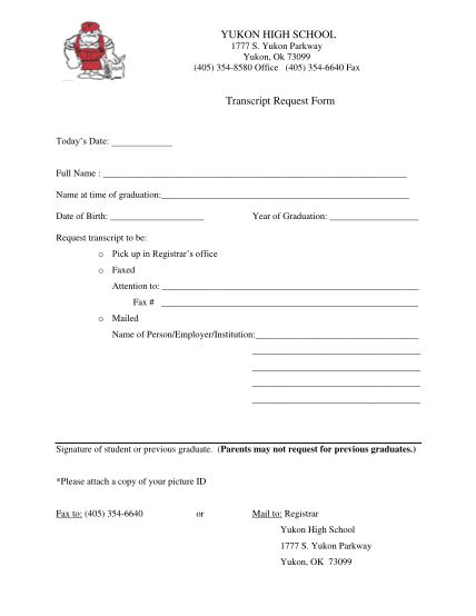 288720664-yukon-high-school-transcript-request-form