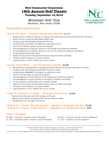 289338930-new-community-corporation-18th-annual-golf-classic-tuesday-september-18-2012-montclair-golf-club-montclair-new-jersey-07042-sponsorship-opportunities-ace-in-the-hole-platinum-sponsorship-benefits-5000-recognized-as-a-platinum-sponsor