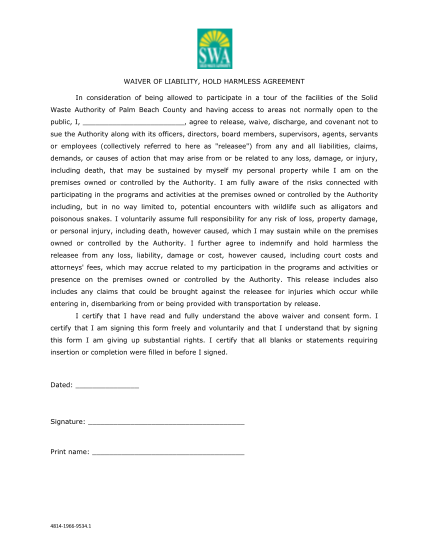 289793774-waiver-of-liability-hold-harmless-agreement-in-consideration-of-being-allowed-to-participate-in-a-tour-of-the-facilities-of-the-solid-waste-authority-of-palm-beach-county-and-having-access-to-areas-not-normally-open-to-the-public-i