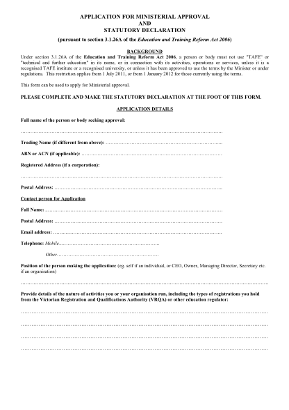 29041695-ministerial-approval-application-form-pdf-26kb-victorian-vrqa-vic-gov