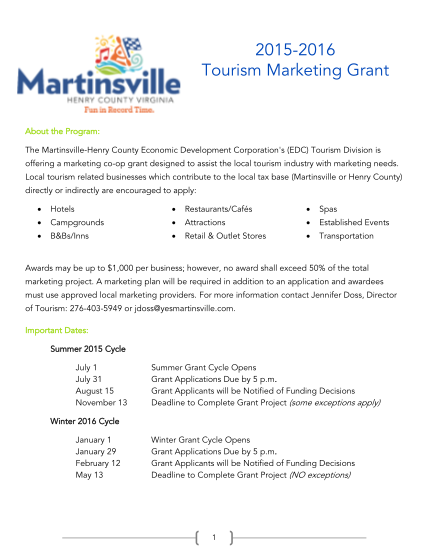 290640665-2015-2016-tourism-marketing-grant