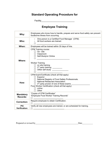 291204161-standard-operating-procedure-employee-training-standard-operating-procedure-employee-training-co-washington-mn