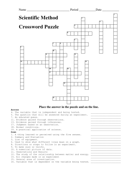 291327927-scientific-method-crossword