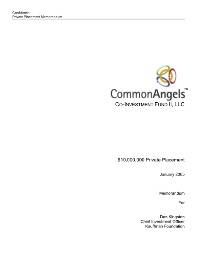 291491903-commonangels-co-investment-fund-ii-llc-ppm-angelcapitalassociation
