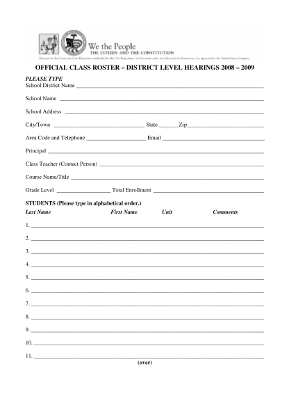 291933511-official-class-roster-district-level-hearings-2008-2009-please-type-school-district-name-school-name-school-address-citytown-state-zip-area-code-and-telephone-email-principal-class-teacher-contact-person-course-nametitle-grade-level