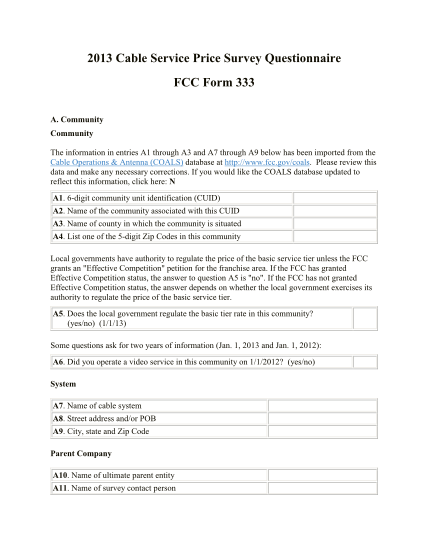 29333268-2013-cable-service-price-survey-questionnaire-fcc-form-333-transition-fcc