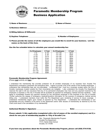 29367797-arcadia-paramedic-membership-service-program-form