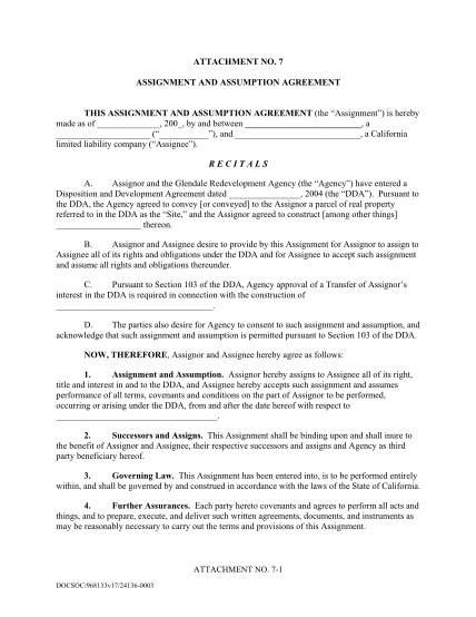 29427534-attachment-no-7-assignment-and-assumption-agreement-ci-glendale-ca