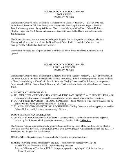 294326681-holmes-county-school-board-workshop-january-21-hdsb