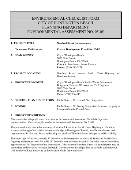 29441005-environmental-checklist-form-city-of-huntington-beach-planning-department-environmental-assessment-no-huntingtonbeachca