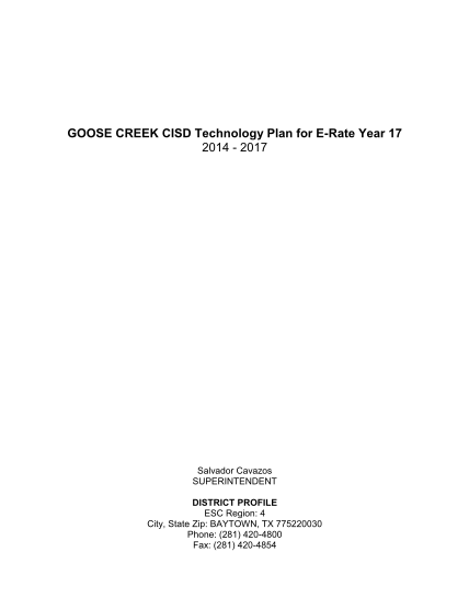 295500574-goose-creek-cisd-technology-plan-for-e-rate-year-17-2014-2017