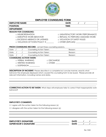 29667924-employee-counseling-form-town-of-surfside