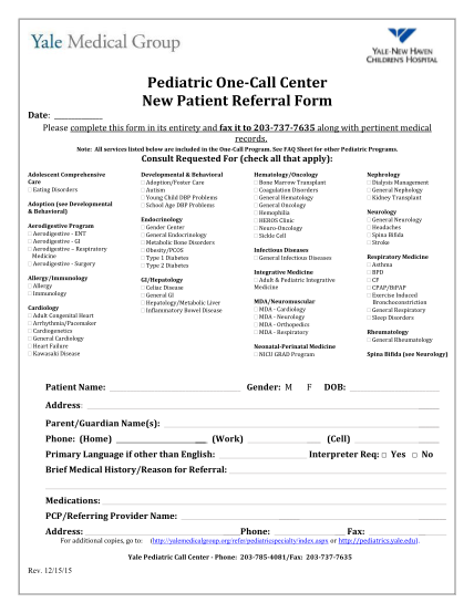 297039209-pediatric-one-call-center-new-patient-referral-form-medicine-yale