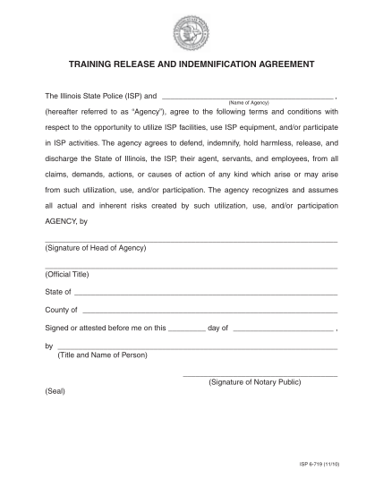 29729133-training-release-and-indemnification-agreement-illinois-state-police