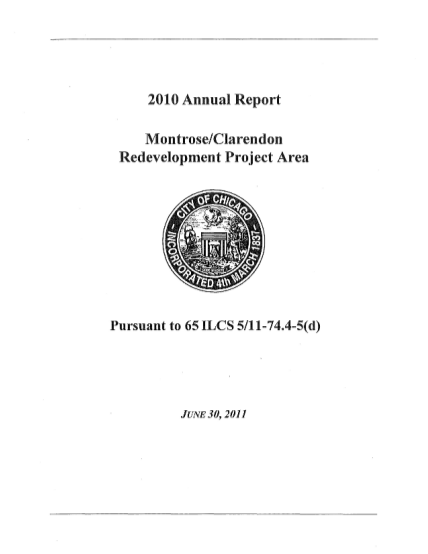 29779425-2010-annual-report-montroseclarendon-redevelopment-project-area-pursuant-to-65-ilcs-511-74-cityofchicago
