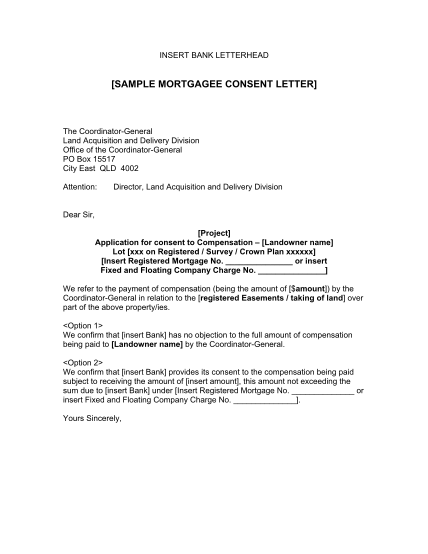 loan payment letter to bank