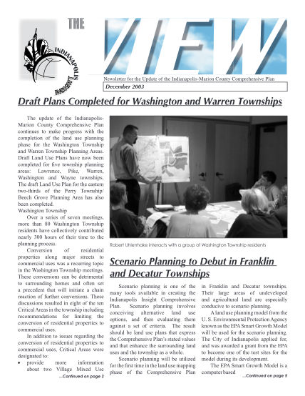 29901769-t-gh-in-s-newsletter-for-the-update-of-the-indianapolismarion-county-comprehensive-plan-i-december-2003-plans-completed-for-washington-and-warren-townships-the-update-of-the-indianapolismarion-county-comprehensive-plan-continues-to
