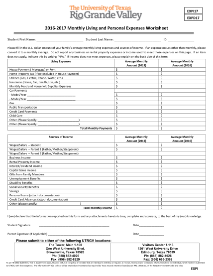 299837837-2016-2017-monthly-living-and-personal-expenses-worksheet