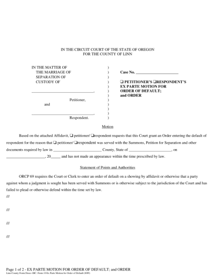 300644-fillable-ex-parte-motion-for-order-of-defaultjackson-county-form-courts-oregon