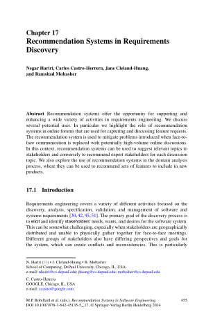 300653658-chapter-17-recommendation-systems-in-requirements-discovery-negar-hariri-carlos-castroherrera-jane-clelandhuang-and-bamshad-mobasher-abstract-recommendation-systems-offer-the-opportunity-for-supporting-and-enhancing-a-wide-variety-of
