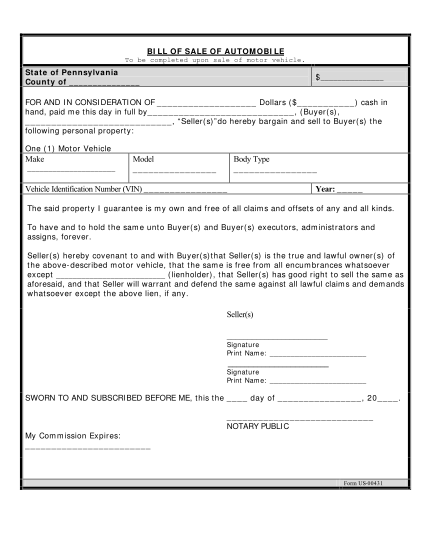 3008516-pennsylvania-bill-of-sale-of-automobile-and-odometer-statement