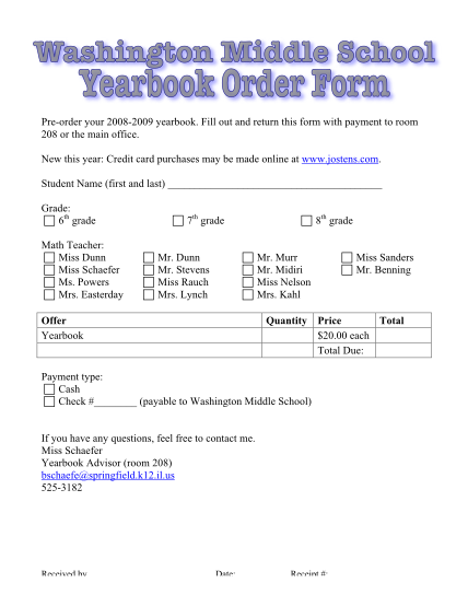 30091115-pre-order-your-2008-2009-yearbook-fill-out-and-return-this-form-with-sps186