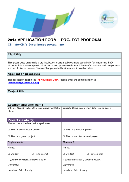 301649846-2014-application-form-project-proposal-climate-kic