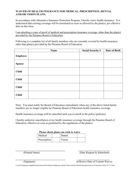 136 Medical Waiver Form Page 6 Free To Edit Download And Print Cocodoc 