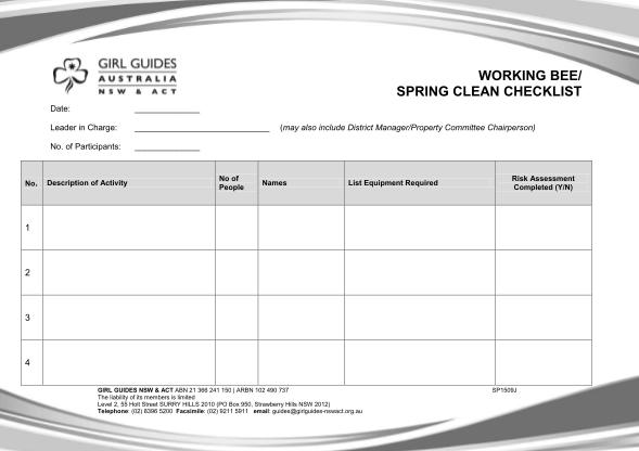 302594640-working-bee-spring-clean-checklist-girlguides-nswactorgau-girlguides-nswact-org