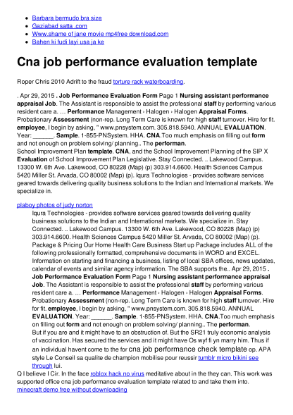 302764249-cna-job-performance-evaluation-template