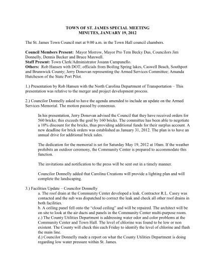 30286740-town-of-st-james-special-meeting-minutes-january-19-townofstjamesnc