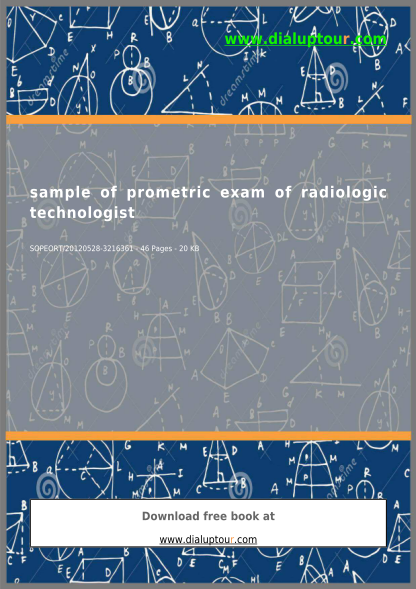 302894400-sample-prometric-exam-for-radiologic-technologist