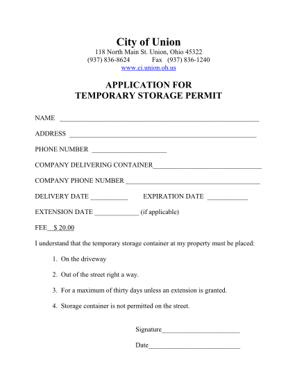 30350744-application-for-temporary-storage-permit-city-of-union-oh-ci-union-oh