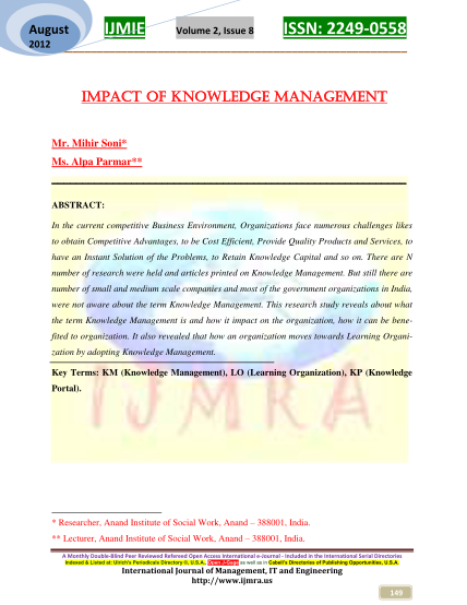 303703521-impact-of-knowledge-management-ijmra-ijmra