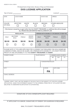 30419388-fillable-dauphin-county-pa-senior-citizenlifetime-dog-license-form