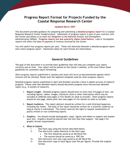 304342611-progress-report-format-for-projects-funded-by-the-coastal-crrc-unh