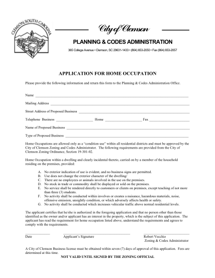30447151-application-for-home-occupation-city-of-clemson-cityofclemson